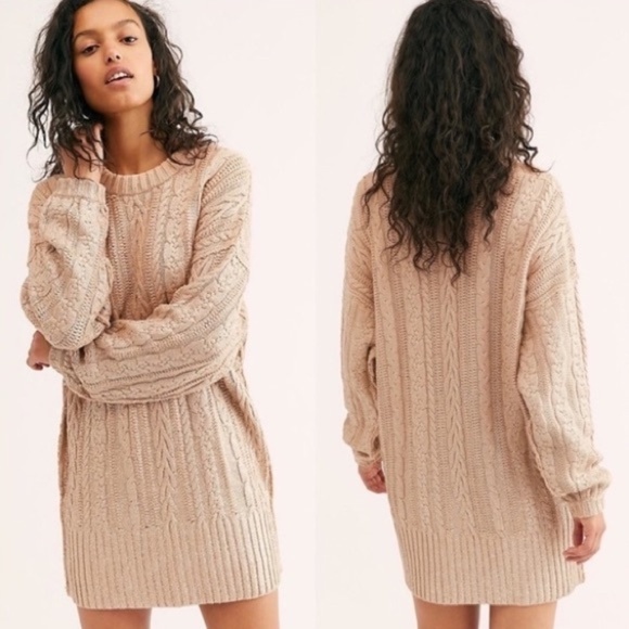 New Free People Good As Gold Sweater Dress size XS - Picture 10 of 10
